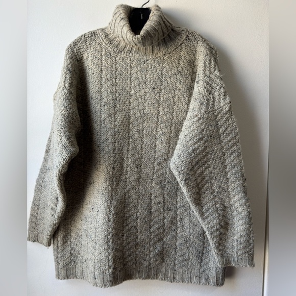 Vintage Gleneden Made in England Wool Cozy Gray Turtleneck Sweater - Picture 10 of 10